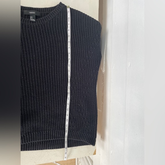 3/25 Black Rib Knit 3/4 Sleeve Forever 21 Sweater - Picture 6 of 8